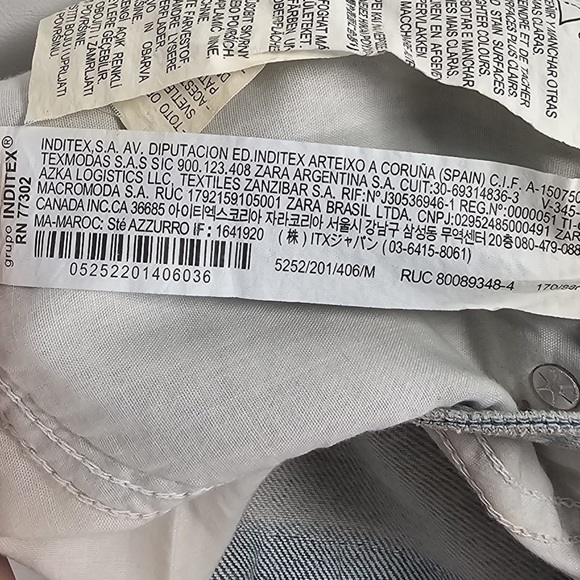 NWT ZARA Skirt Effect Crop Denim Spaghetti Straps Jean Tank Top 5252/201 Sz M - Picture 14 of 15